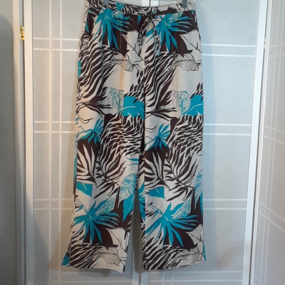 Silhouettes linen/rayon palazo pants XL